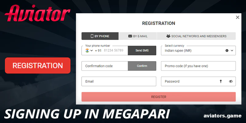 Реєстрація в Megapari Авіатор Україна