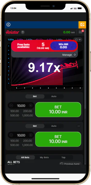 Скріншот інтерфейсу гри Авіатор Mostbet в Україні